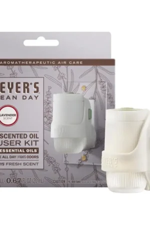 Fan Favorite Mrs. Meyer's Clean Day Lavender Scent Air Freshener Starter Kit 0.67 oz Liquid 1 pk, Pack of 4