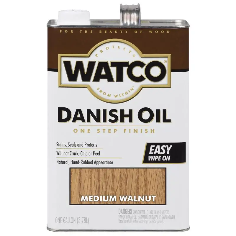 Budget WATCO Transparent Medium Walnut Oil-Based Danish Oil 1 gal, Pack of 2
