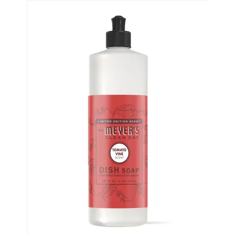 Mrs. Meyer's Clean Day Tomato Vine Scent Liquid Dish Soap 16 oz 1 pk, Pack of 6 Flash Sale