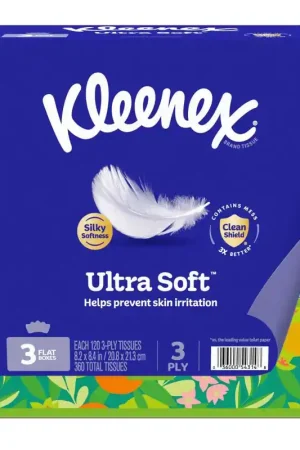 Kleenex Ultra Soft 120 ct Facial Tissue, Pack of 8 Big Sale
