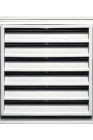 Holiday Sale Builders Edge 12 in. W X 12 in. L Wood Grain White Plastic Wall Vent
