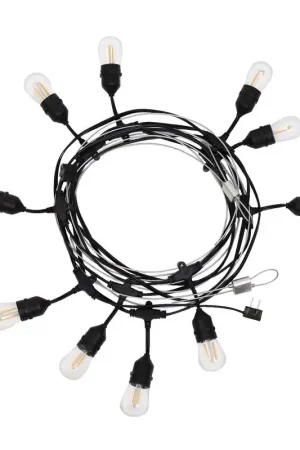 Final Sale Belle Luci Holiday Bright Lights LED S14 Patio Light Set Warm White 48 ft. 24 lights