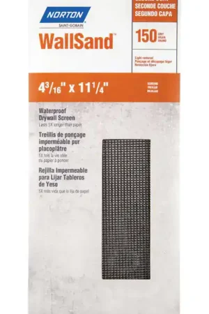 Fan Favorite Norton WallSand 11-1/4 in. L X 4-3/16 in. W 150 Grit Silicon Carbide Waterproof Drywall Screen 2 pk