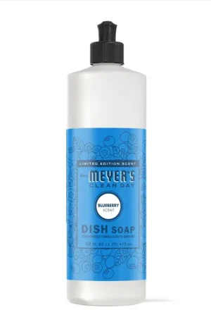 Flash Sale Mrs. Meyer's Clean Day Blueberry Scent Liquid Dish Soap 16 oz 1 pk, Pack of 6