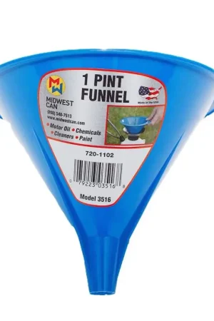 Midwest Can Blue 5 in. H Polyethylene 1 pt Funnel Sale