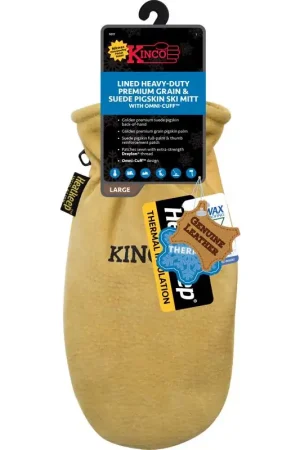 Professional Grade Kinco M Pigskin Leather Cold weather Black/Gold Mittens
