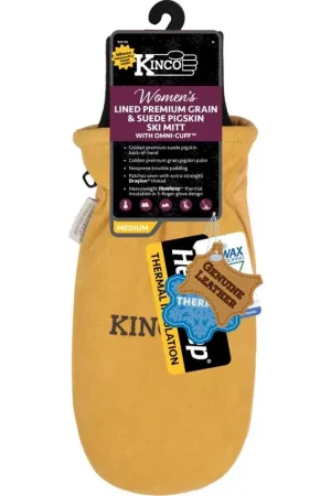 Kinco M Premium Pigskin Cold Weather Black/Gold Mittens Luxury