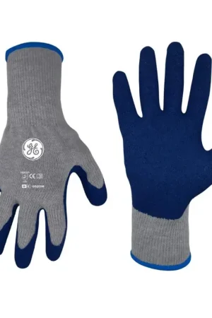 Buy Online General Electric Unisex Crinkle Dipped Gloves Blue/Gray M 1 pair