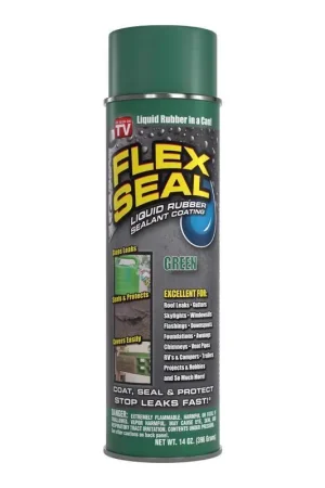 New Release Flex Seal Family of Products Flex Seal Green Rubber Spray Sealant 14 oz, Pack of 6