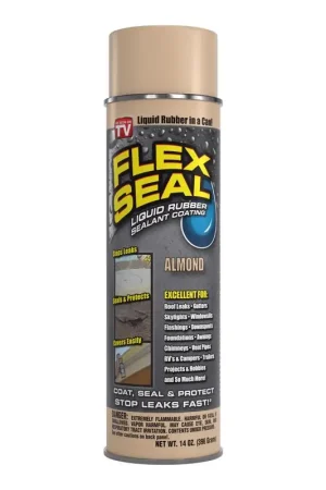 Fast Shipping Flex Seal Family of Products Flex Seal Almond Rubber Spray Sealant 14 oz, Pack of 6