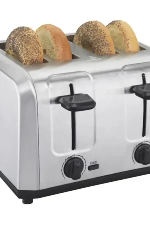 Get Yours Hamilton Beach Stainless Steel Silver 4 slot Toaster 7.48 in. H X 10.94 in. W X 11.22 in. D