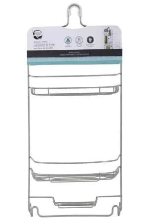 Zenna Home 24 in. H X 8 in. W X 5 in. L Satin Nickel Shower Caddy Discount