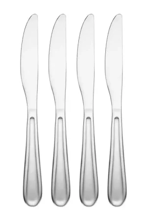 In Demand Cambridge Malibu Silver Stainless Steel Flatware Dinner Knife Set 4 pc