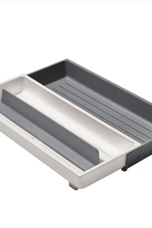 OXO 7.5 in. H X 16.5 in. W X 2.55 in. D Plastic Adjustable Drawer Organizer In Demand