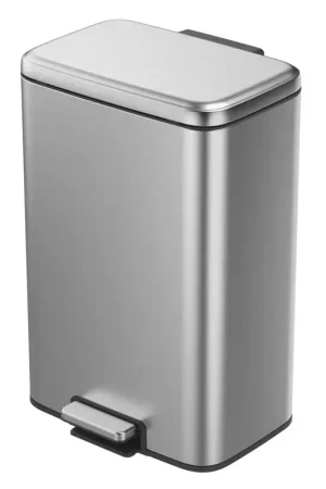 Secure Checkout EKO Maxwell 13.2 gal Silver Stainless Steel Step Pedal Trash Can