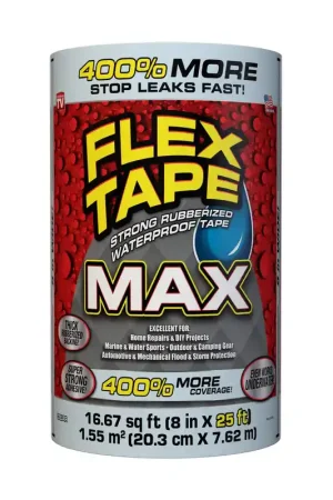 Flex Seal Family of Products Flex Tape MAX 8 in. W X 25 ft. L Clear Waterproof Repair Tape New Release