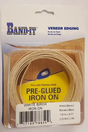 Band-It .030 in. X 7/8 in. W X 8 ft. L White Birch Edge Banding #2/BTR Premium Grade Buy Online