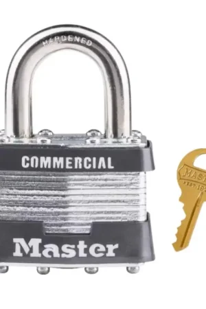 Latest Master Lock 1-5/16 in. H X 1-3/4 in. W Laminated Steel 4-Pin Cylinder Exterior Padlock, Pack of 6