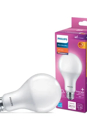 Latest Philips A21 E26 (Medium) LED Bulb Soft White 150 Watt Equivalence 1 pk