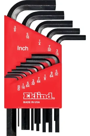 Last Chance Eklind Hex-L Assorted SAE Short Arm Hex L-Key Set 13 pc, Pack of 6