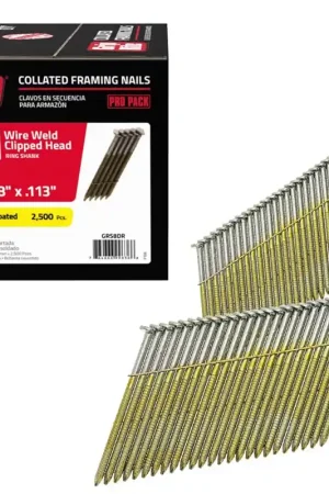 Authentic Grip-Rite 2-3/8 in. L X 11-1/2 Ga. Angled Strip Bright Framing Nails 28 deg 2500 pk