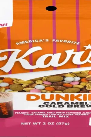 Kar's Dunkin Donuts Caramel Cold Brew Trail Mix 2 oz Bagged, Pack of 12 Clearance