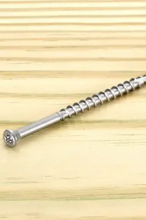Certified Starborn Deckfast No. 7 X 2-1/4 in. L Silver Star Trim Head Deck Screws 1 lb