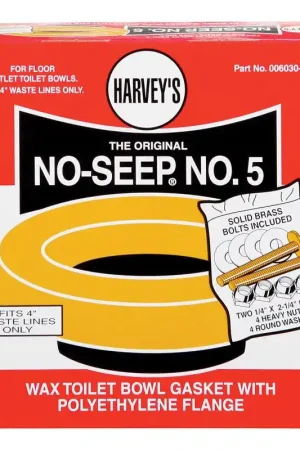 Harvey's Toilet Bowl Gasket with Wax & Flange Polyethylene Fan Favorite