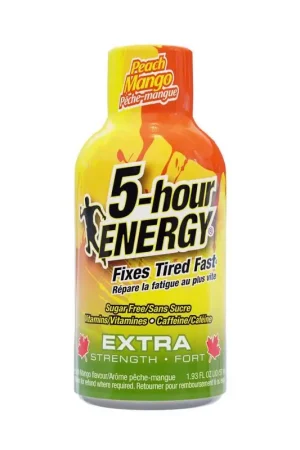 5-hour Energy Extra Strength Sugar Free Peach Mango Energy Shot 1.93 fl. oz., Pack of 12 Best Choice