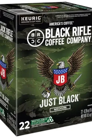 Seasonal Sale Black Rifle Coffee Company Just Black Coffee K-Cups 1 pk, Pack of 4