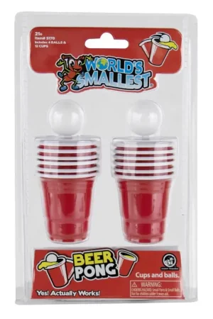 World's Smallest Beer Pong Red/white 16 pc Instant Buy