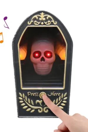 Occasions 7.25 in. Infinity Mirror Skull Mirror Greeter Halloween Decor Best Choice