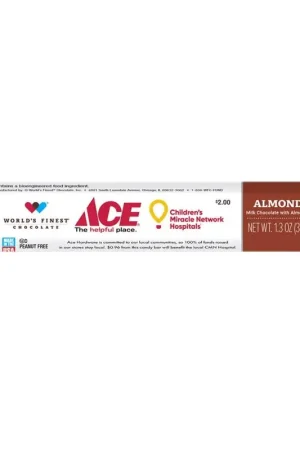 Instant Buy World's Finest Chocolate Almond Chocolate Bar 1.3 oz, Pack of 60