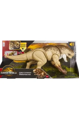 Buy Direct Jurassic World Rebirth Rumble N Rampage Distortus Rex Dinosaur Toy