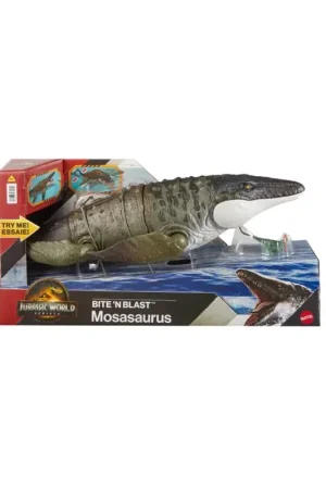 Special Offer Jurassic World Rebirth Bite N Blast Mosasaurus Dinosaur Toy