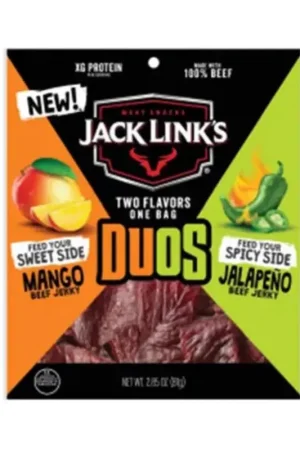 Best Price Jack Link's Duo's Mango/Jalapeno Beef Jerky 2.85 oz Bagged, Pack of 8