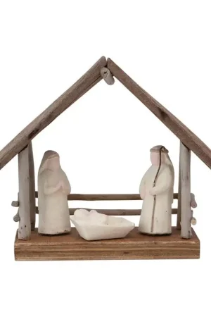 Brand New Creative Co-Op Multicolored Mache Nativity Table Decor 7 in., Pack of 4