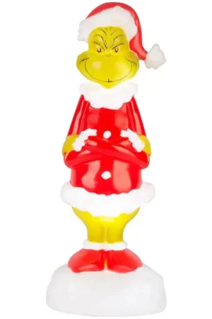 Order Now Dr. Seuss LED Multicolored Dr. Suess Grinch Blow Mold Table Decor 14 in., Pack of 4