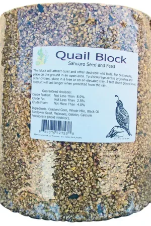 Sahuaro Seed Quail Block Bird Food Block 21 lb Flash Sale