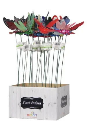 Exclusive Offer Exhart WindyWings Assorted Plastic 16 in. H X 4 in. W Planter Stake, Pack of 24