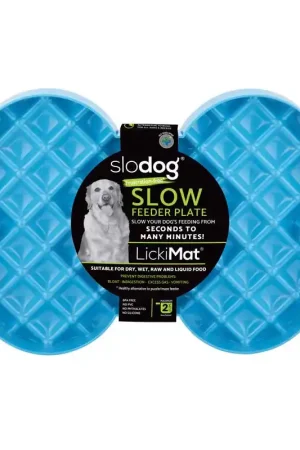 LickiMat Slodog Turquoise Puzzle Plastic Slow Feeder For Dogs Price Cut
