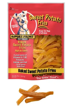 Savory Prime Classics Sweet Potato Fries Grain Free Treats For Dogs 8 oz While Supplies Last
