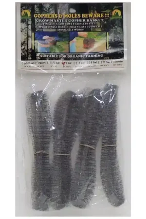 Grow Master 9 in. W Gray Stainless Steel Gopher Wire Basket Discount
