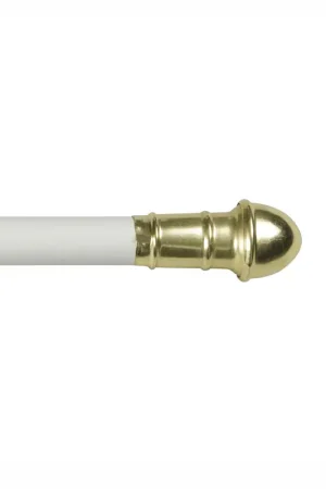 Clearance Kenney White Traditional/Transitional Cafe Rod 28 in. L X 48 in. L