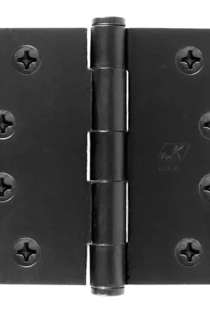 Acorn 3-1/2 in. L Black Butt Hinge 1 pk Certified