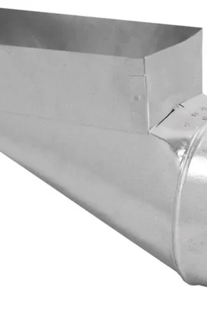 Brand New Imperial 12 in. H X 6 in. W Silver Galvanized Steel Straight Center End Boot, Pack of 6