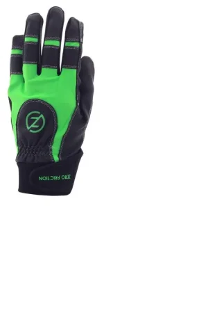 Zero Friction Men's Work Gloves Black/Lime One Size Fits Most 1 pair Genuine