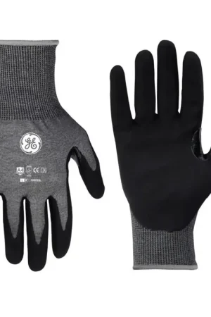Don't Miss Out General Electric Unisex Dipped Gloves Black/Gray L 1 pair