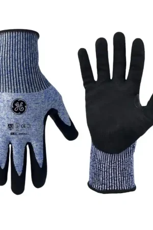 Best Price General Electric Unisex Dipped Gloves Black/Blue XL 1 pair