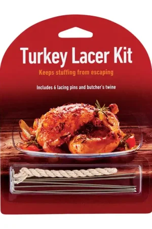 Luxury No Sew 5-1/4 in. W X 7-1/4 in. L Turkey Lacer Kit Silver/White